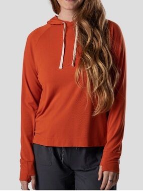 Duck Camp Women's Orange Lightweight Hoodie